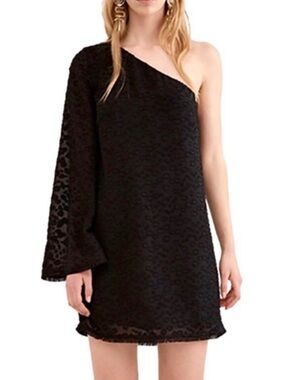 NEW C/MEO COLLECTIVE BLACK ONE-SHOULDER MINI DRESS
